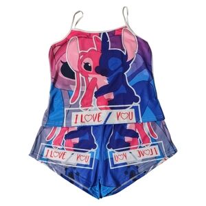 Pajama Set Top and Short Bottom womens XL